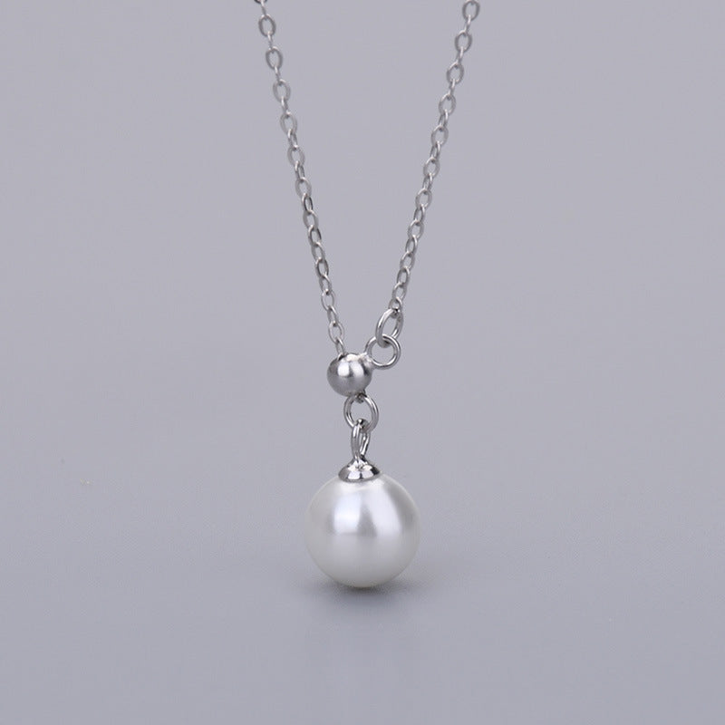 Simple Y Shape 925 Sterling Silver 410mm Adjustable Rolo Chain with Bail - SterlingSilberSchmuck
