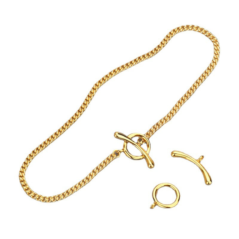 Fashion Letter O T Shape 925 Sterling Silver End Caps - SterlingSilberSchmuck