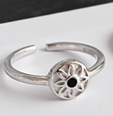 925 Sterling Silber Ring verstellbar modern elegant minimalistisch