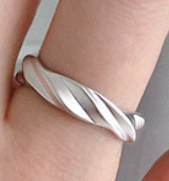 Twist Ring 925 Sterling Silber verstellbar modern elegant Trend