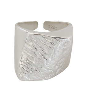 Unregelmäßiger Geometrie Ring 925 Sterling Silber verstellbar