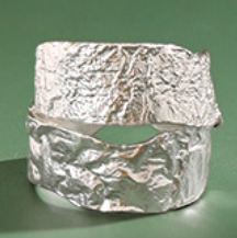 Abstract Face Ring 925 Silber - Doppelschicht Gesichts-Ring