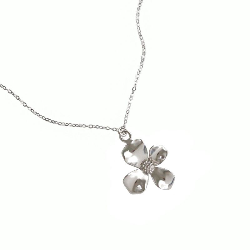 Blumen Halskette 925 Sterling Silber elegant feminin zeitlos