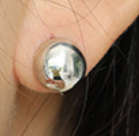 Perlen Creolen 925 Sterling Silber - Einfache Hoop Ohrringe