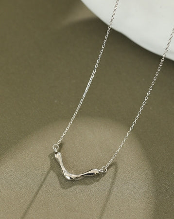 Fashion Letter V Shape 925 Sterling Silver Necklace - SterlingSilberSchmuck