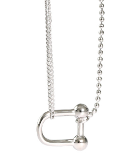 U Shape Fashion 925 Sterling Silver Necklace - SterlingSilberSchmuck