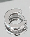 Circle Huggie Ohrringe 925 Sterling Silber geometrisch minimal