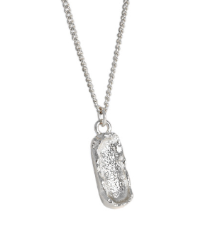 Gift Irregular Peanut 925 Sterling Silver Necklace - SterlingSilberSchmuck