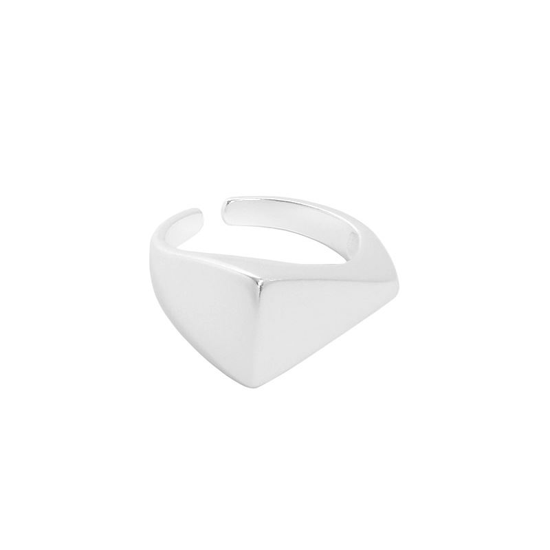 Unregelmäßiger Dreieck Ring 925 Sterling Silber verstellbar modern