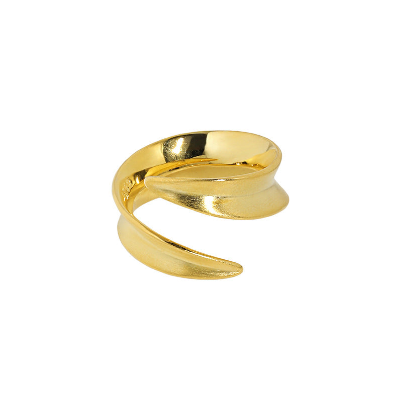 Wide River Ring 925 Sterling Silber verstellbar modern elegant