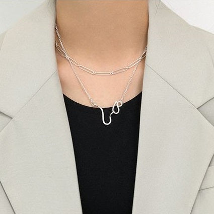 Gliederkette 925 Sterling Silber Halskette modern & elegant