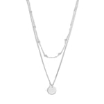 Lade das Bild in den Galerie-Viewer, Choker Double Beads Chain Tag Coin 925 Sterling Silver Necklace
