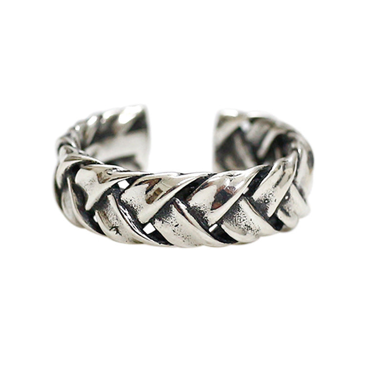 Vintage Twist Ring 925 Sterling Silber verstellbar elegant
