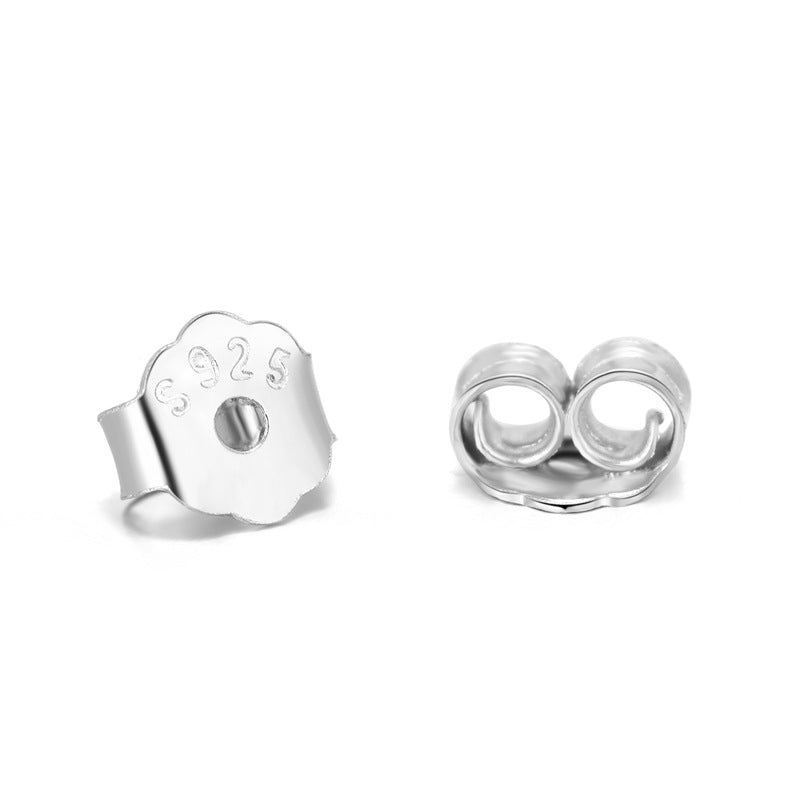 Fashion Disc Bullet 925 Sterling Silver DIY Earring Backs - SterlingSilberSchmuck
