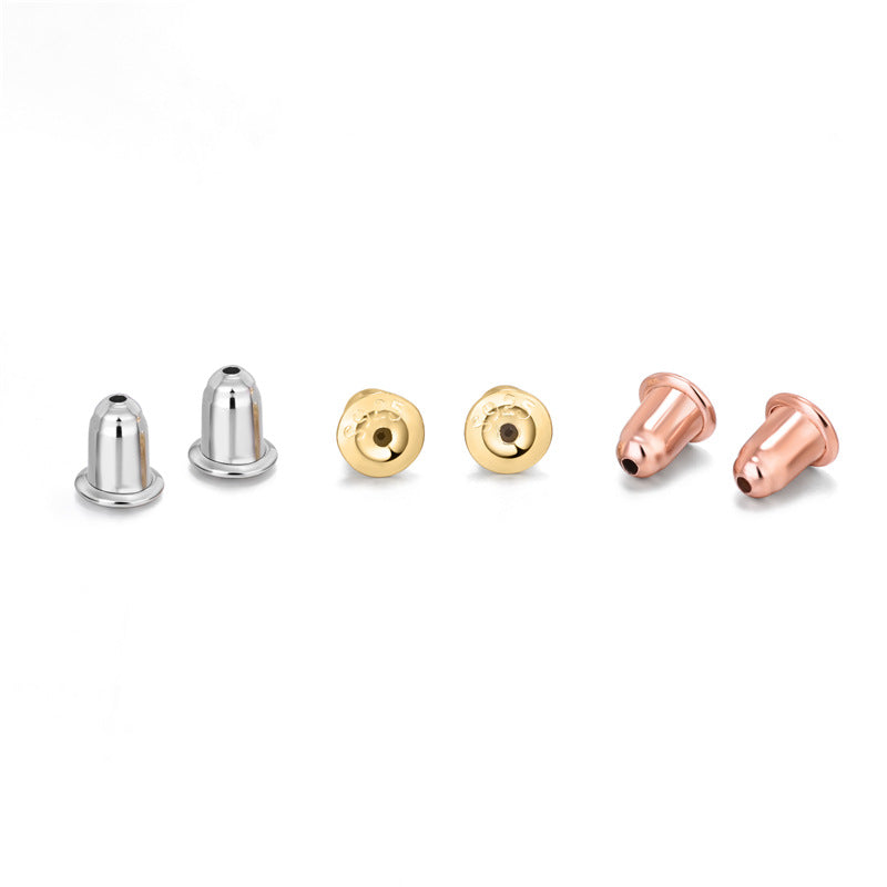 Fashion Disc Bullet 925 Sterling Silver DIY Earring Backs - SterlingSilberSchmuck