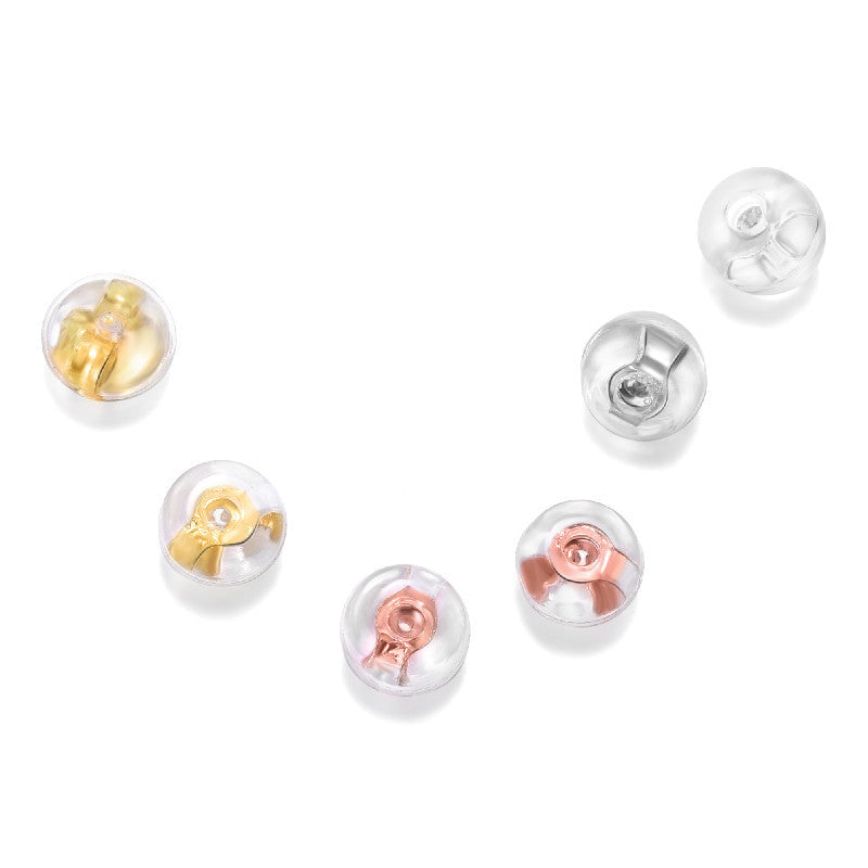 Fashion Disc Bullet 925 Sterling Silver DIY Earring Backs - SterlingSilberSchmuck