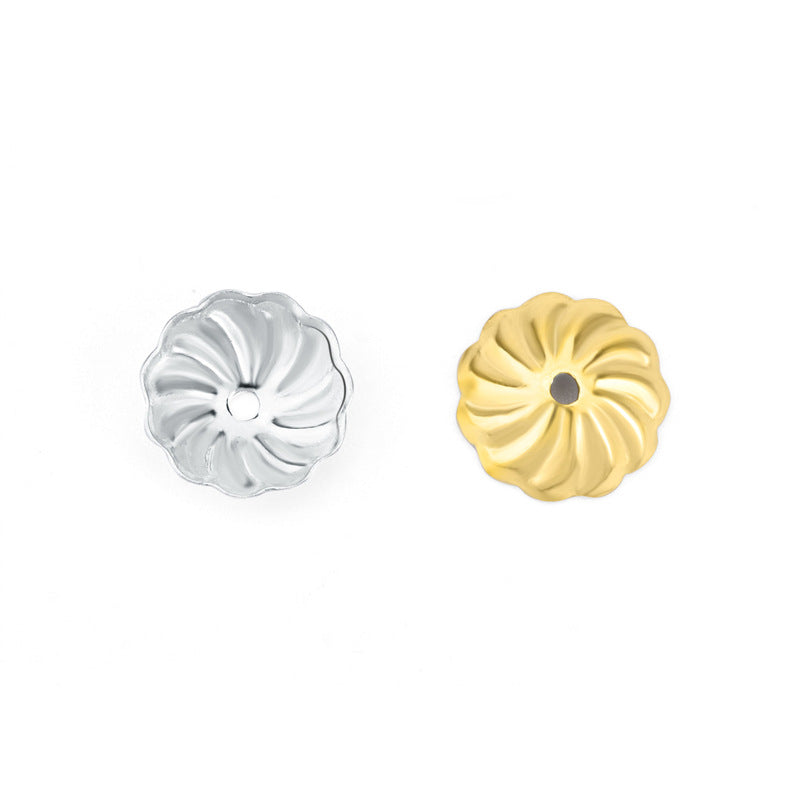 New Flower 925 Sterling Silver DIY Bead Caps - SterlingSilberSchmuck