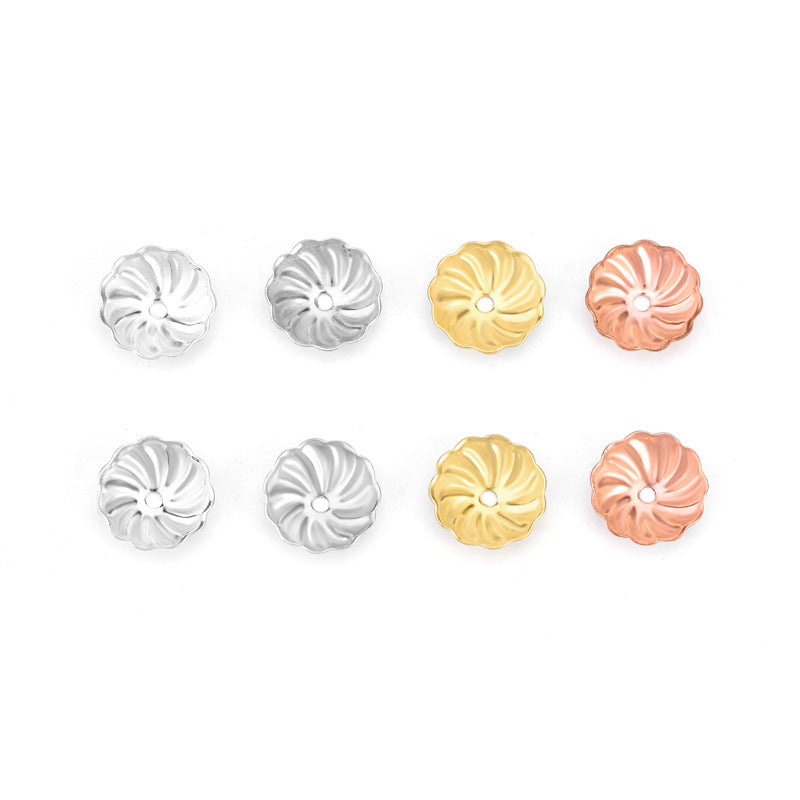 New Flower 925 Sterling Silver DIY Bead Caps - SterlingSilberSchmuck