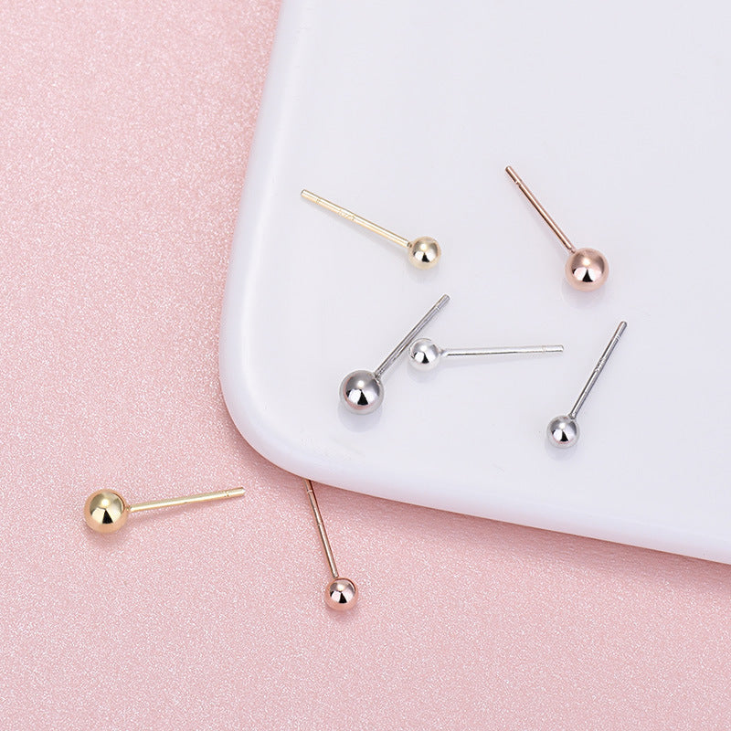runde kugel ohrstecker 3mm 4mm aus 925 sterlingsilber minimalistischer silberschmuck