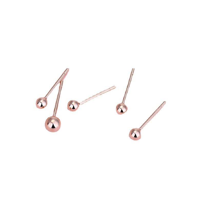 runde kugel ohrstecker 3mm 4mm aus 925 sterlingsilber minimalistischer silberschmuck
