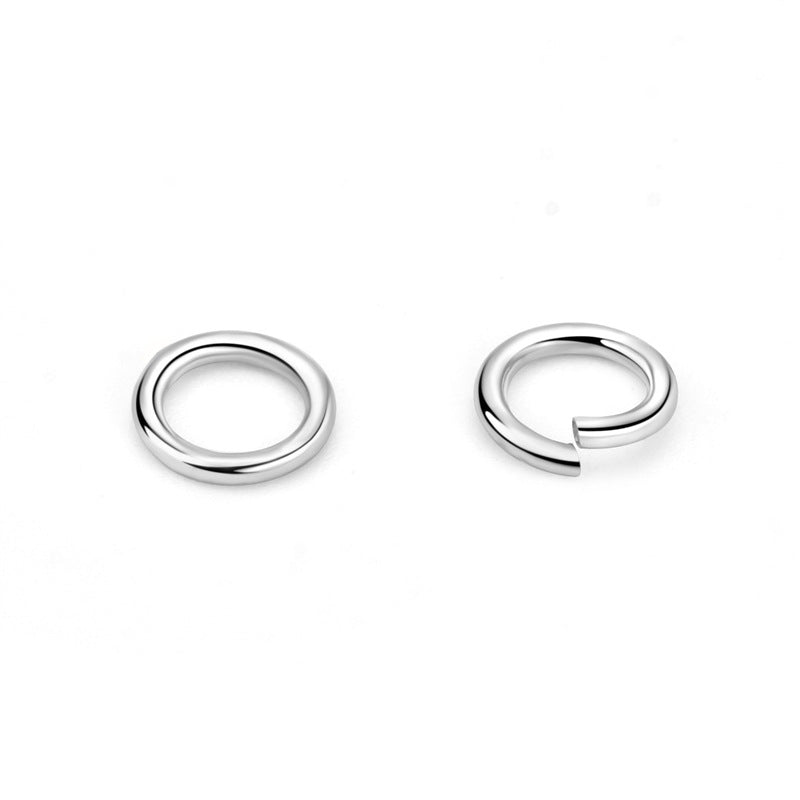 Simple Round Loops 925 Sterling Silver DIY Connectors - SterlingSilberSchmuck