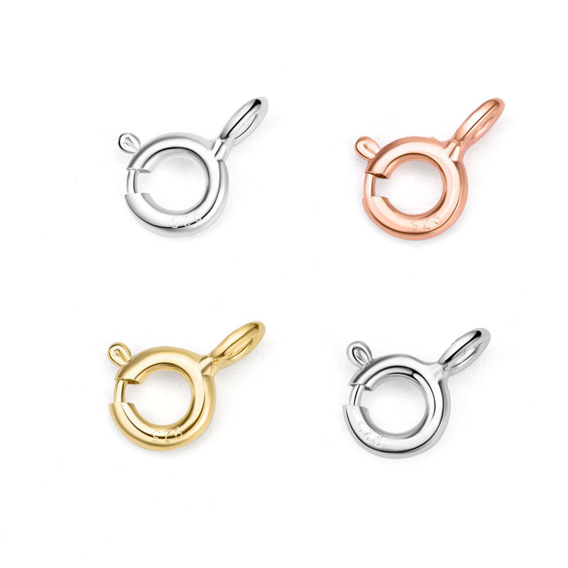Simple Circle 925 Sterling Silver DIY Clasp & Toggle - SterlingSilberSchmuck