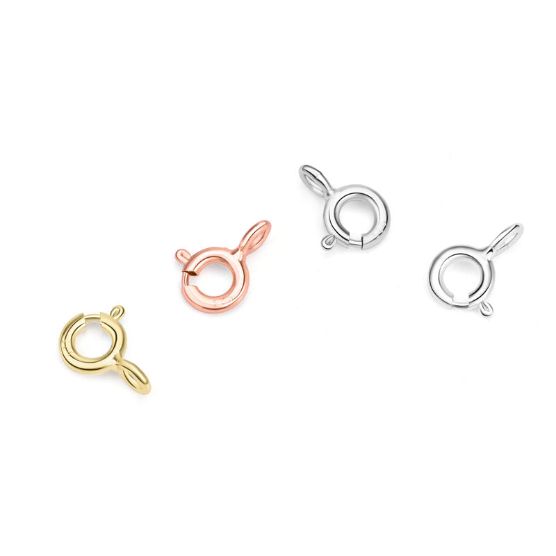 Simple Circle 925 Sterling Silver DIY Clasp & Toggle - SterlingSilberSchmuck