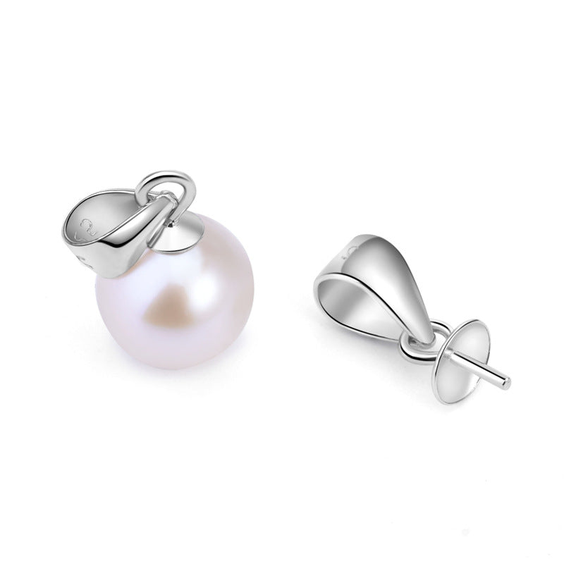 Simple Melon Seed 925 Sterling Silver DIY Bail - SterlingSilberSchmuck