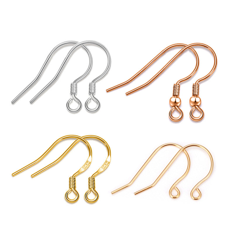 Simple New 925 Sterling Silver DIY Earring Hooks - SterlingSilberSchmuck