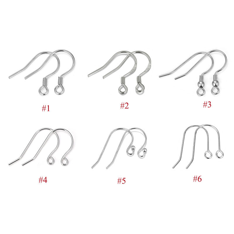 Simple New 925 Sterling Silver DIY Earring Hooks - SterlingSilberSchmuck