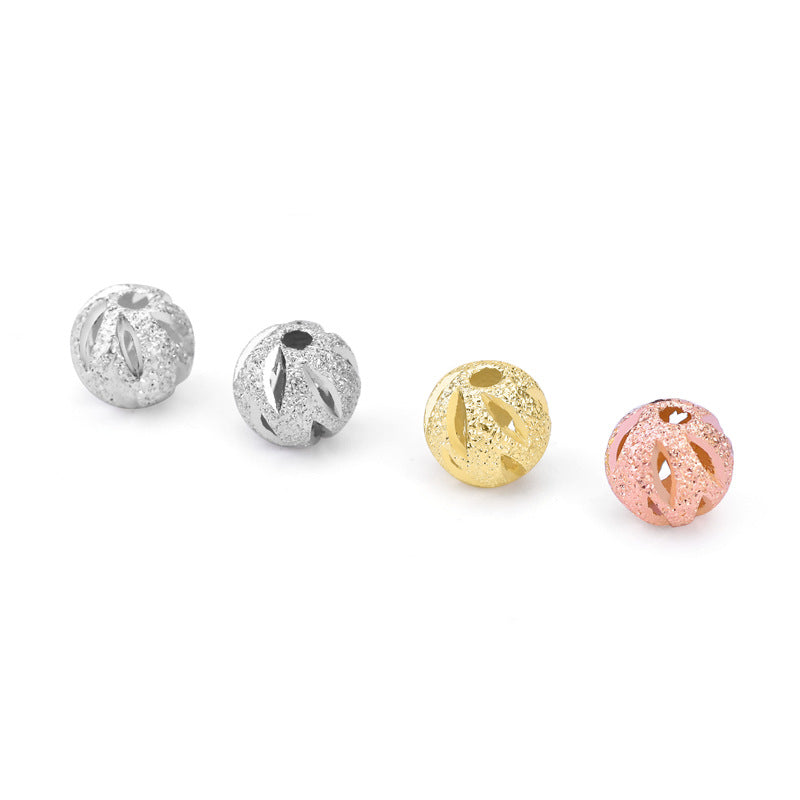 New Round Hollow 925 Sterling Silver DIY Beads - SterlingSilberSchmuck