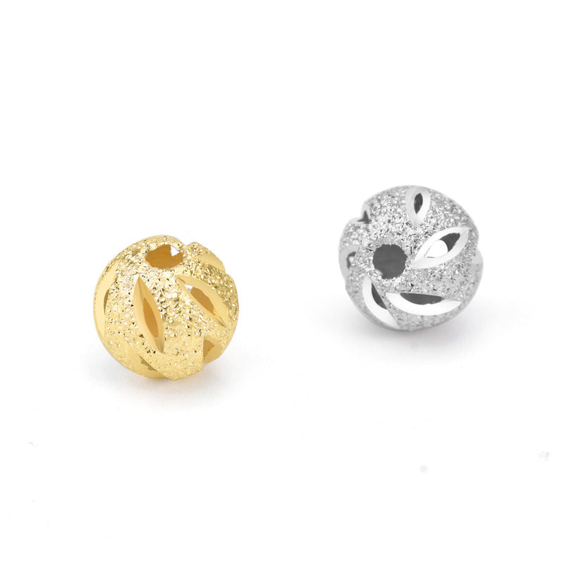 New Round Hollow 925 Sterling Silver DIY Beads - SterlingSilberSchmuck