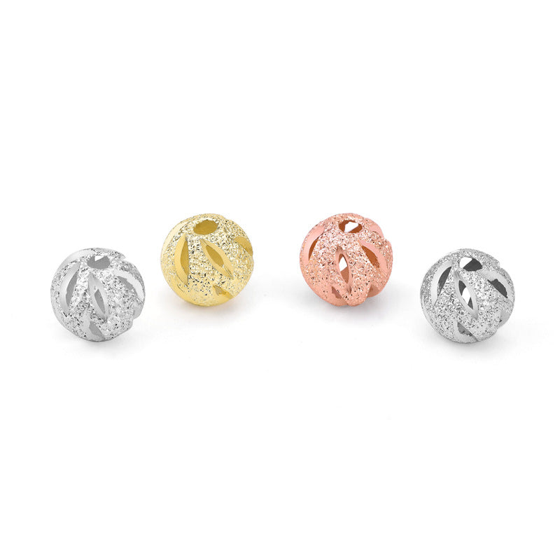 New Round Hollow 925 Sterling Silver DIY Beads - SterlingSilberSchmuck