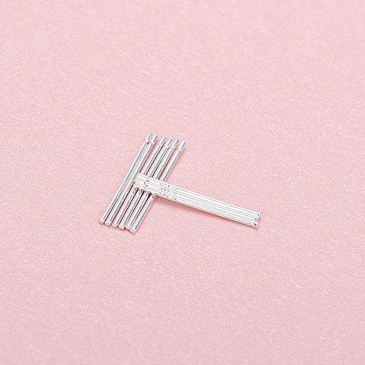 Simple Stick Strip 925 Sterling Silver DIY Earring Settings Pin - SterlingSilberSchmuck