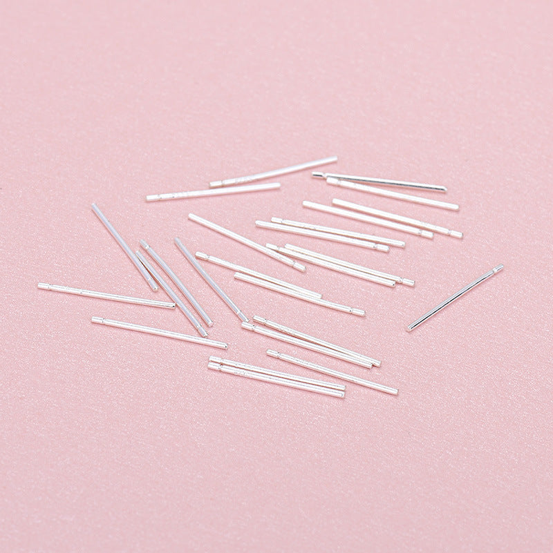 Simple Stick Strip 925 Sterling Silver DIY Earring Settings Pin - SterlingSilberSchmuck