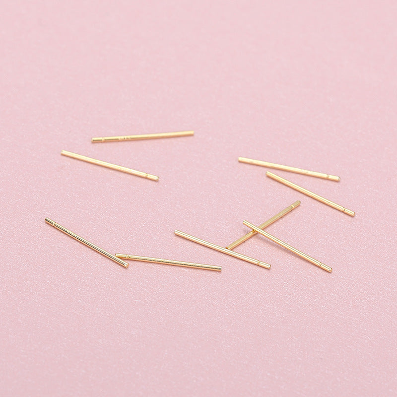 Simple Stick Strip 925 Sterling Silver DIY Earring Settings Pin - SterlingSilberSchmuck