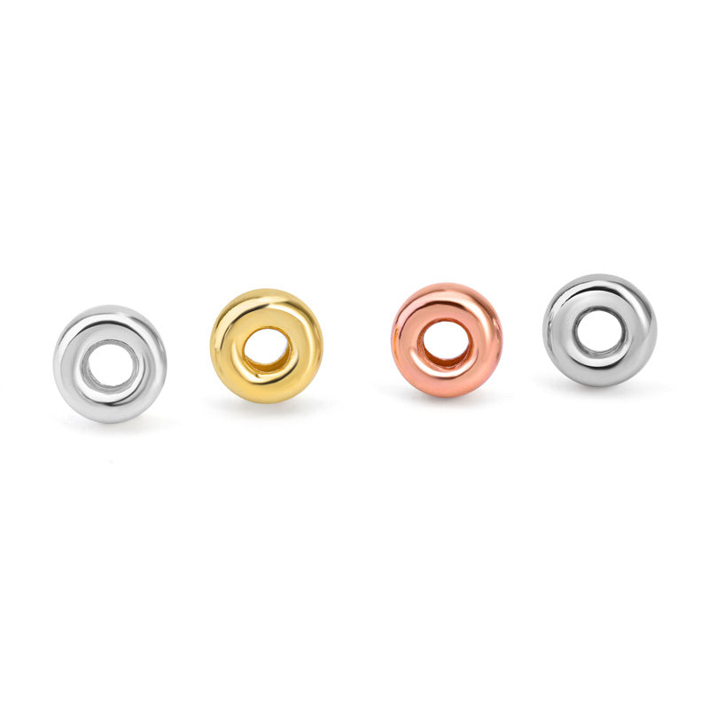 Cute Bread 925 Sterling Silver DIY Bead Caps - SterlingSilberSchmuck