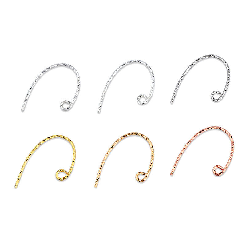 Fashion Twisted 925 Sterling Silver DIY Earring Hooks - SterlingSilberSchmuck