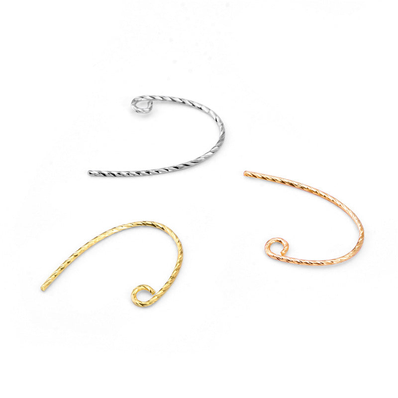 Fashion Twisted 925 Sterling Silver DIY Earring Hooks - SterlingSilberSchmuck