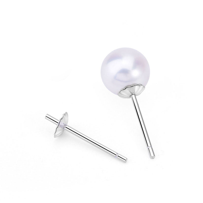 Women Flower 925 Sterling Silver Earring Settings - SterlingSilberSchmuck