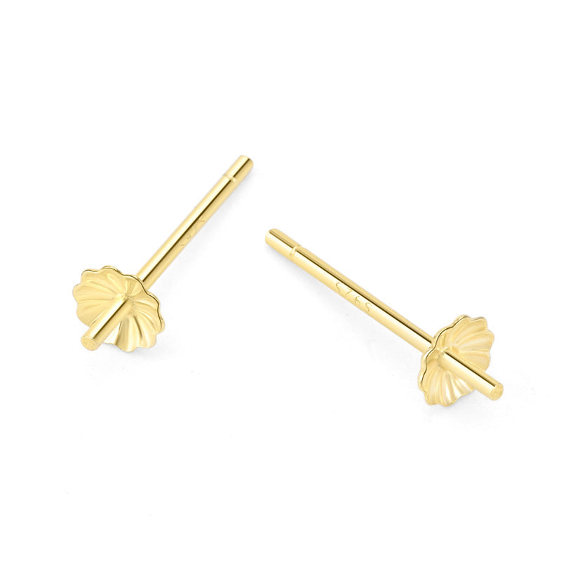 Women Flower 925 Sterling Silver Earring Settings - SterlingSilberSchmuck