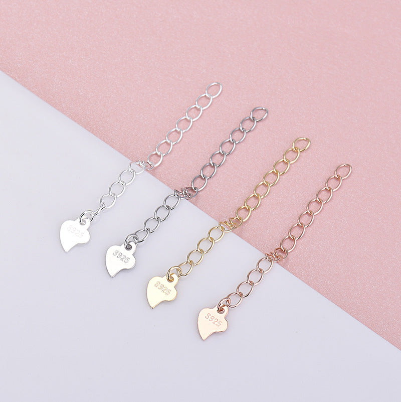 Fashion Waterdrop  Rolo Chain 925 Sterling Silver DIY Extended Chain - SterlingSilberSchmuck
