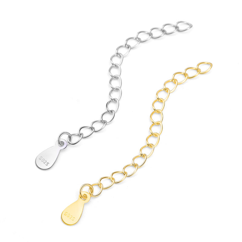 Fashion Waterdrop  Rolo Chain 925 Sterling Silver DIY Extended Chain - SterlingSilberSchmuck