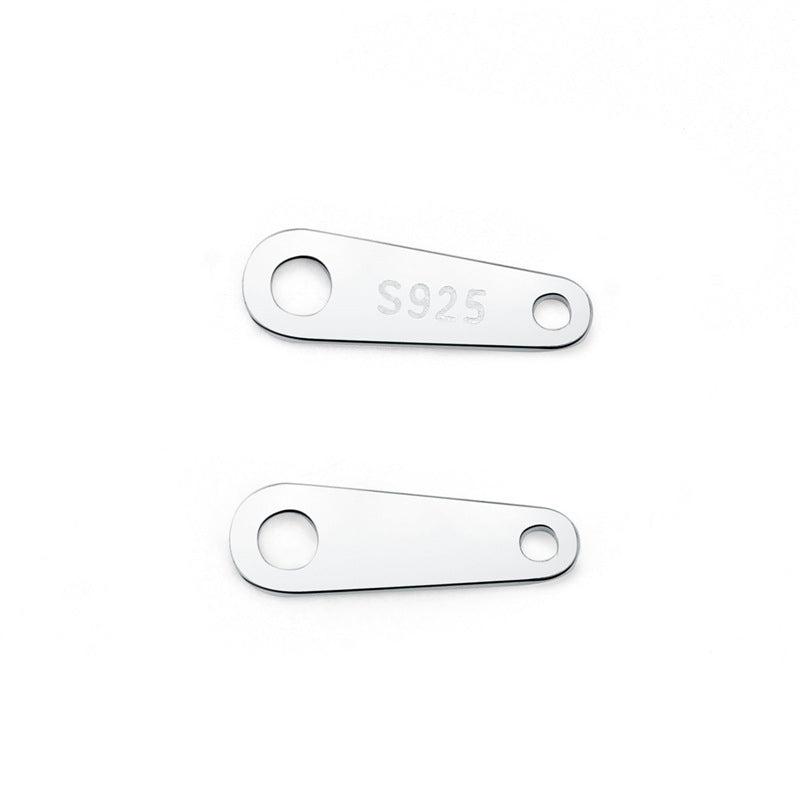 Simple Geometry 925 Sterling Silver DIY Charm - SterlingSilberSchmuck