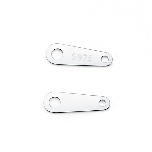 Simple Geometry 925 Sterling Silver DIY Charm - SterlingSilberSchmuck