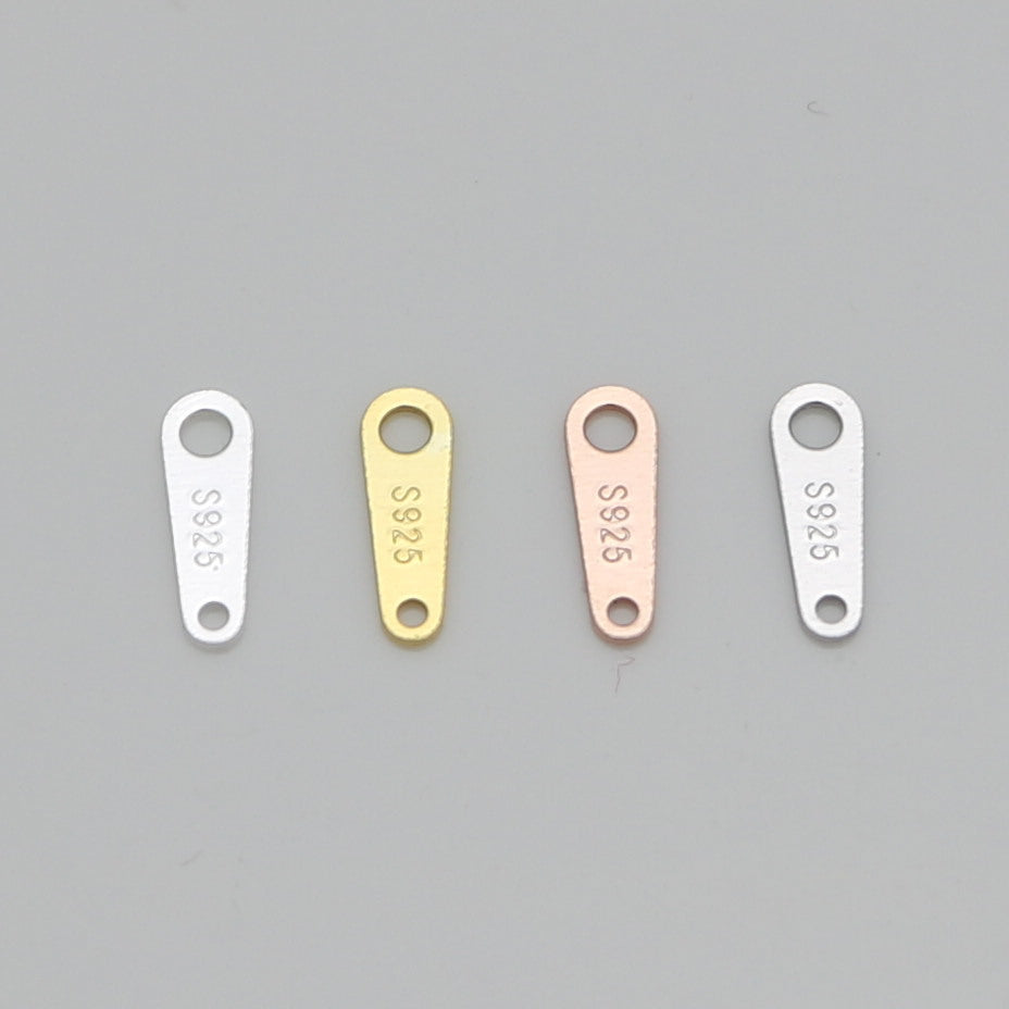 Simple Geometry 925 Sterling Silver DIY Charm - SterlingSilberSchmuck