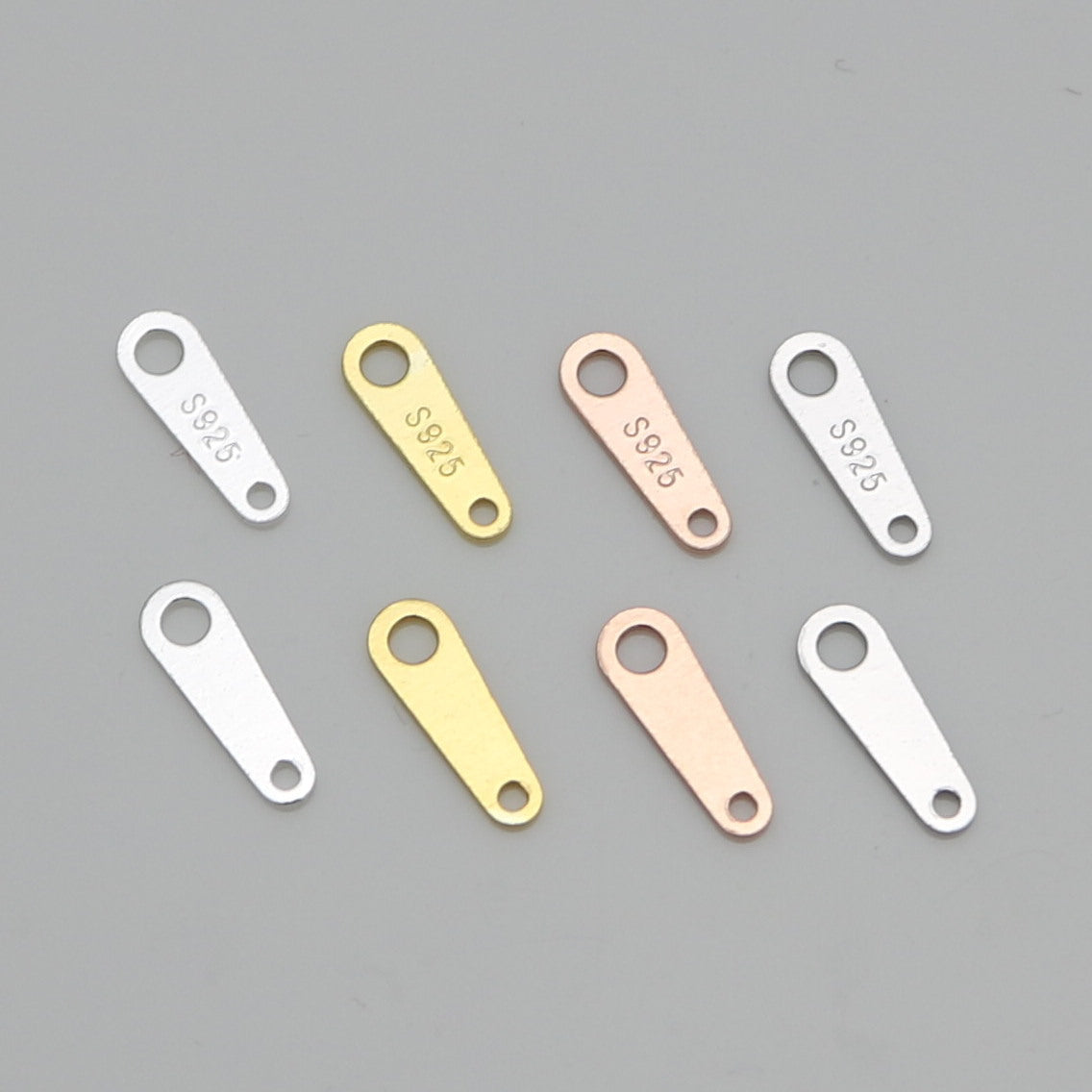Simple Geometry 925 Sterling Silver DIY Charm - SterlingSilberSchmuck