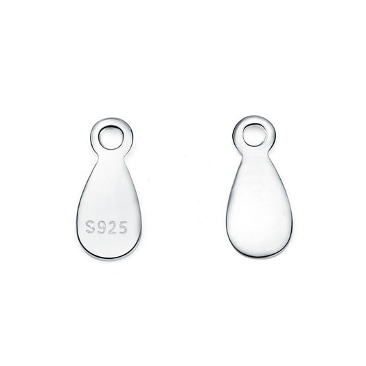 Simple Waterdrop 925 Sterling Silver DIY Charm - SterlingSilberSchmuck