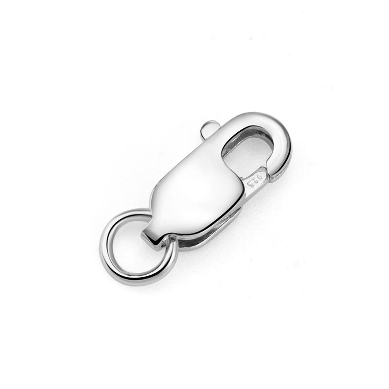 Simple Spring Geometry Square 925 Sterling Silver DIY Clasp - SterlingSilberSchmuck