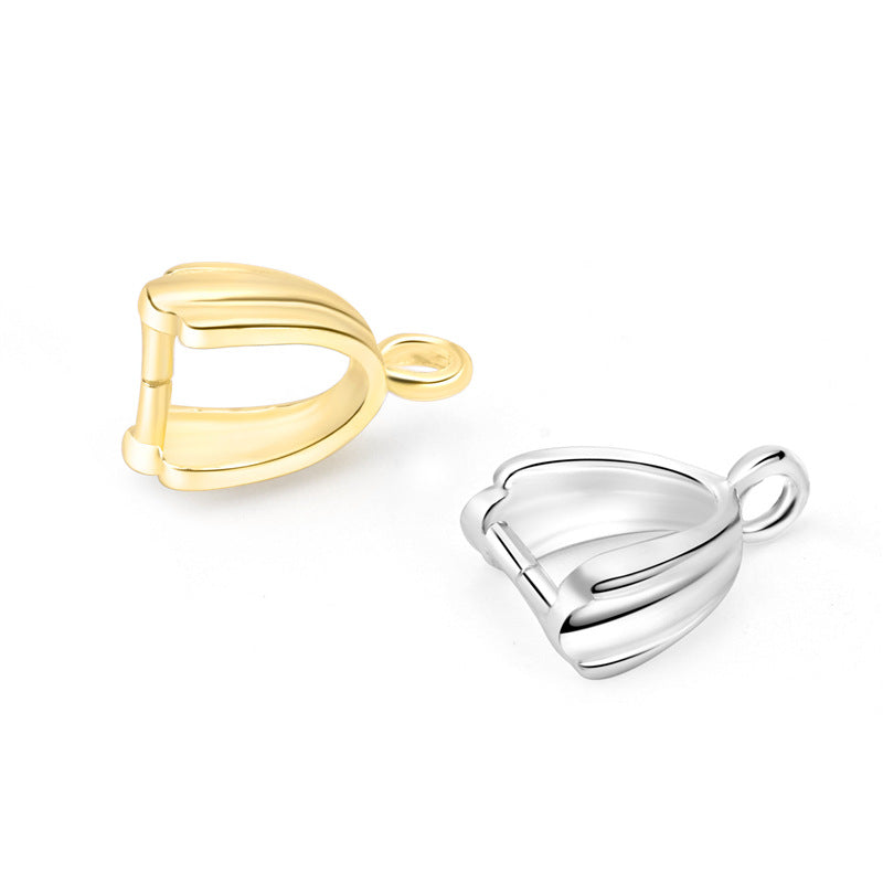 Simple Hollow 925 Sterling Silver DIY Bail - SterlingSilberSchmuck